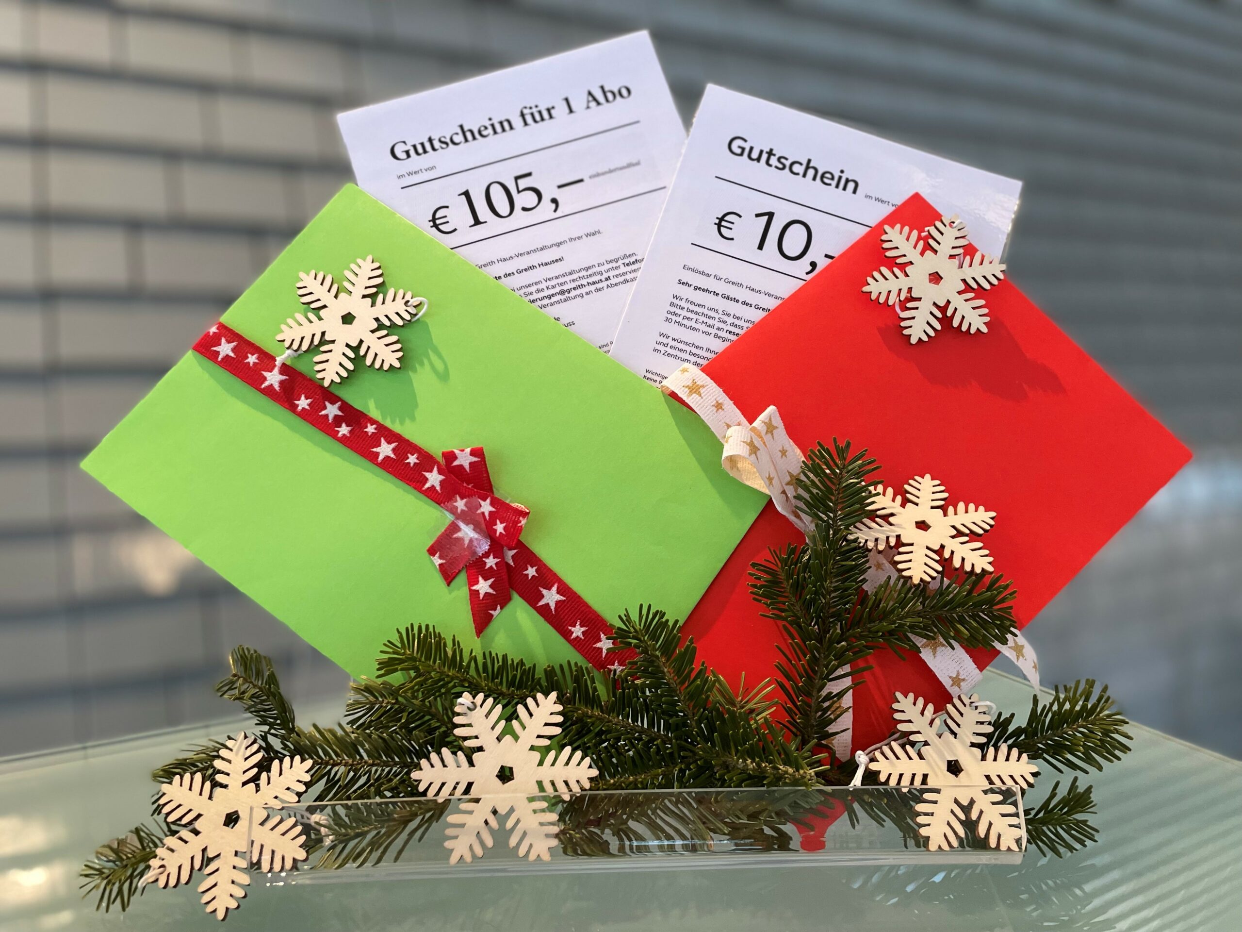 Geschenkgutscheine für Weihnachten